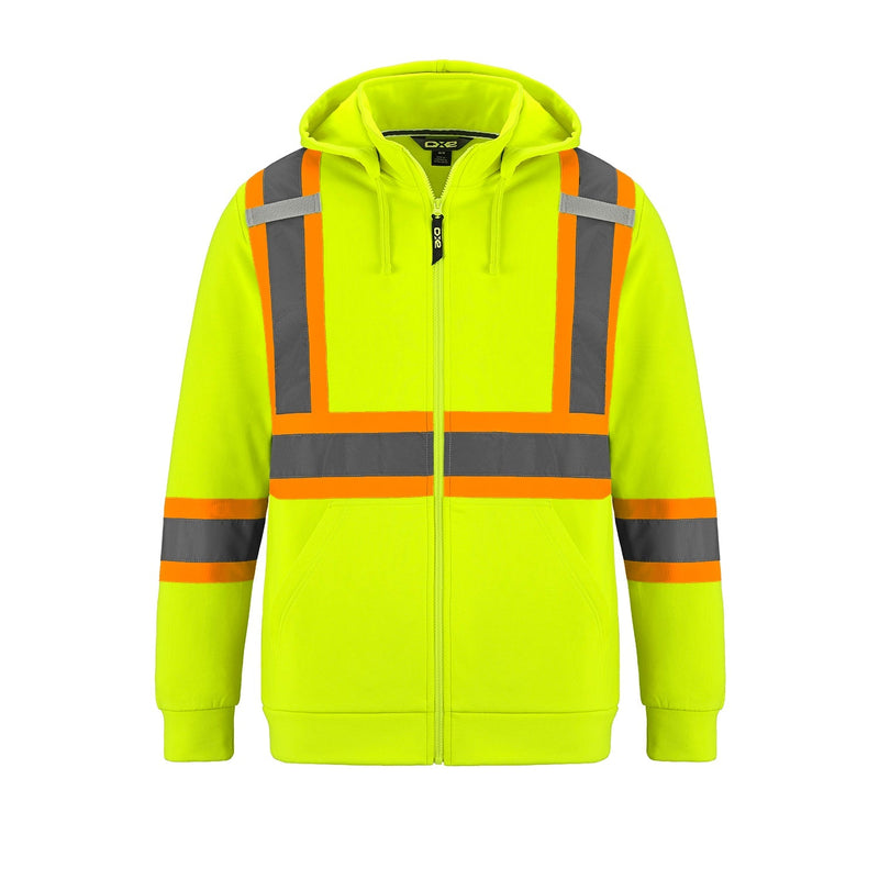 Load image into Gallery viewer, L01380 - Infinity - Hi-Vis Full Zip Hooded Sweatshirt w/ Detachable Hood
