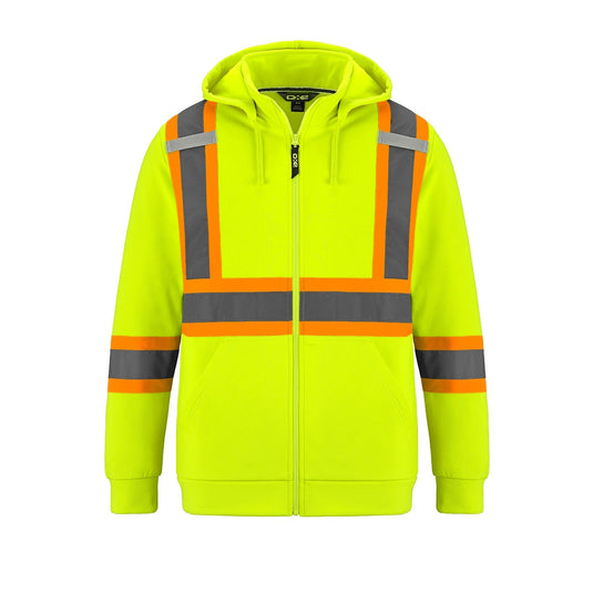 L01380 - Infinity - Hi-Vis Full Zip Hooded Sweatshirt w/ Detachable Hood