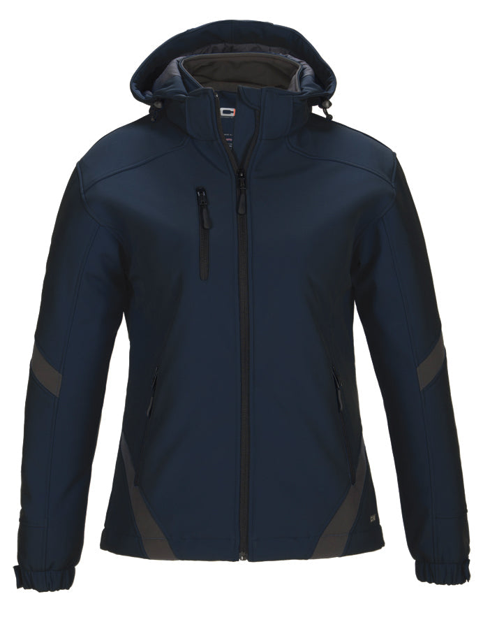 Chargez l'image dans la visionneuse de la galerie, L03201 - Typhoon - Blouson Softshell Isolé avec Capuchon Amovible pour Femme