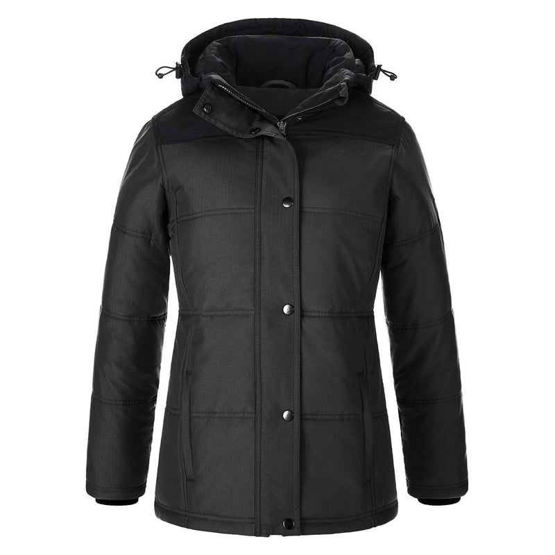 Load image into Gallery viewer, L06026 - Nunavut - Ladies Puffy Coat w/ Detachable Hood