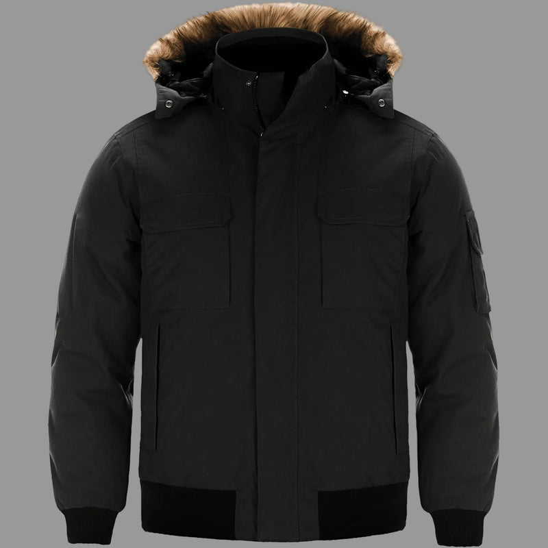 Load image into Gallery viewer, L06075 - Intense - DISCONTINUED - Men's Cold Weather Bomber Jacket w/ Detachable Hood