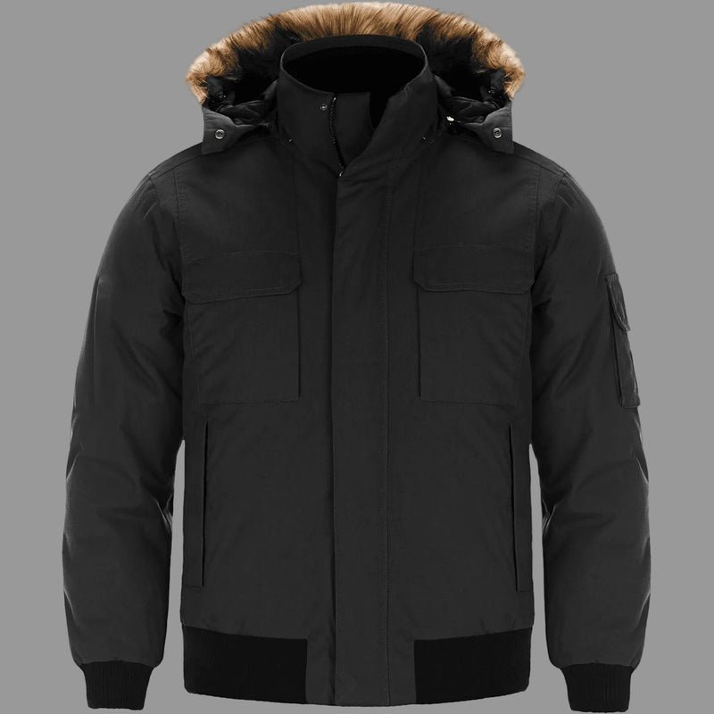 Load image into Gallery viewer, L06075 - Intense - DISCONTINUED - Men's Cold Weather Bomber Jacket w/ Detachable Hood