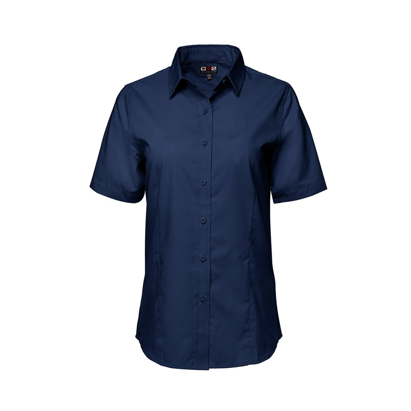 Load image into Gallery viewer, S04606 - ASHTON - Poly Cotton Twill Short Sleeve Easy-Care Shirt pour Femmes