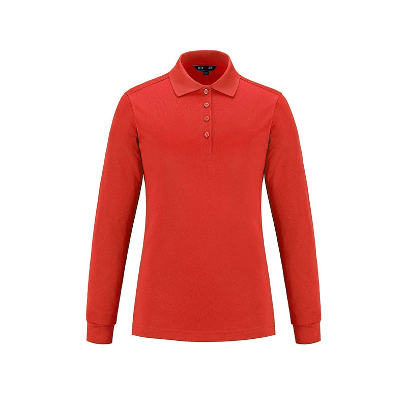 Load image into Gallery viewer, S05738 - Birdie - Ladies Long Sleeve Pique Mesh Polo