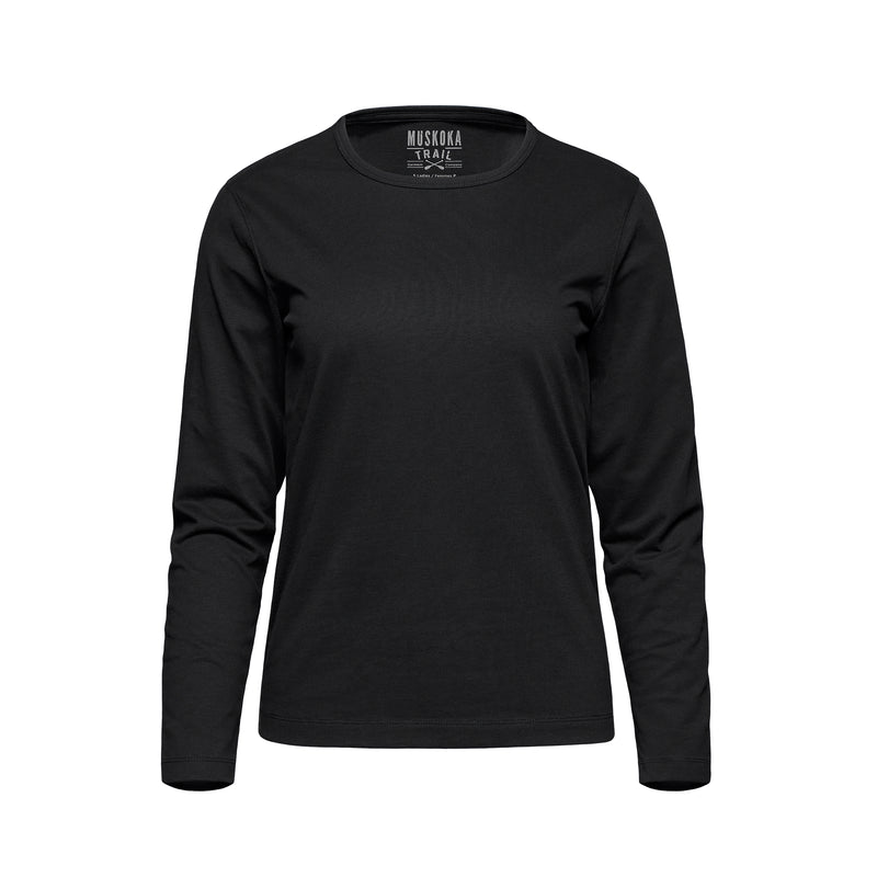 Load image into Gallery viewer, S05896 - Riverside - Ladies Cotton-Poly Long Sleeve Crewneck T-Shirt
