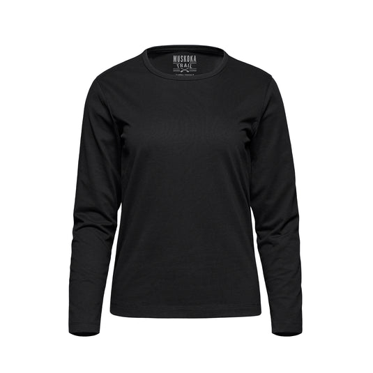S05896 - Riverside - Ladies Cotton-Poly Long Sleeve Crewneck T-Shirt