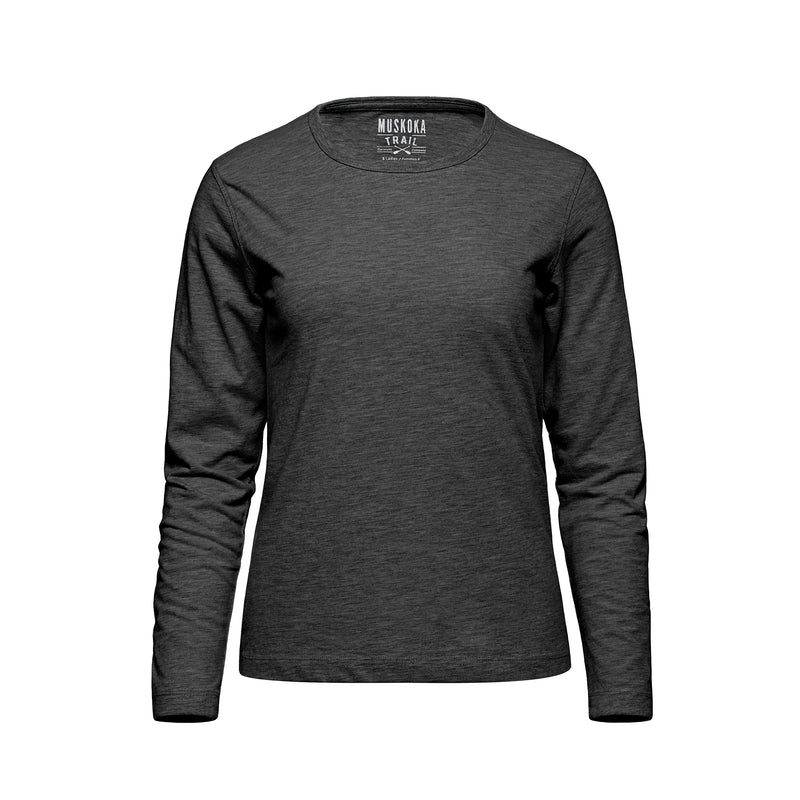 Load image into Gallery viewer, S05896 - Riverside - Ladies Cotton-Poly Long Sleeve Crewneck T-Shirt