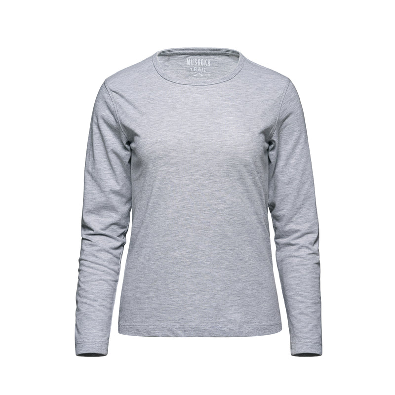 Load image into Gallery viewer, S05896 - Riverside - Ladies Cotton-Poly Long Sleeve Crewneck T-Shirt