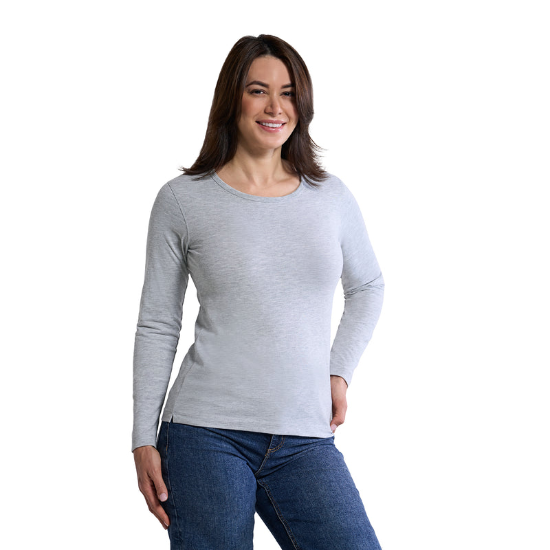 Load image into Gallery viewer, S05896 - Riverside - Ladies Cotton-Poly Long Sleeve Crewneck T-Shirt