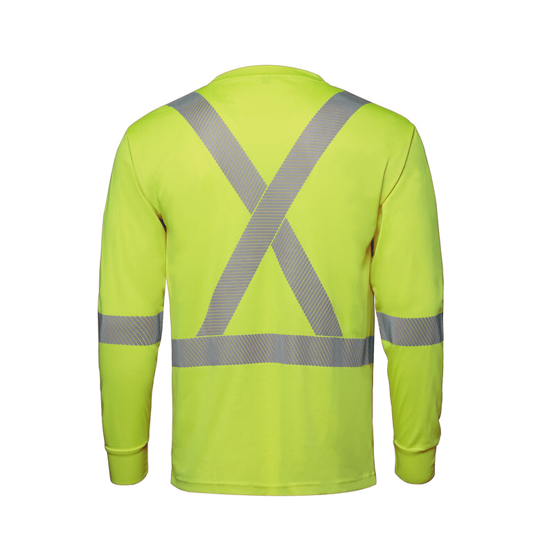 Load image into Gallery viewer, S05982 - VOLT - Long Sleeve Hi-VIS T-Shirt with Segmented Stripes