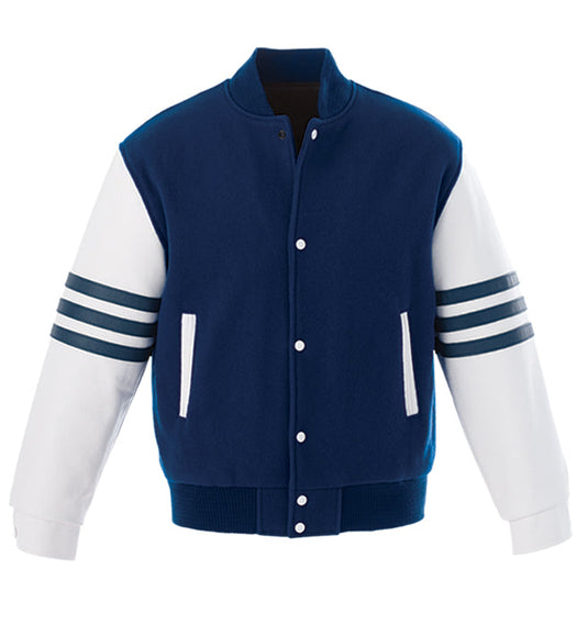 JK346KC - Custom Melton and Leather Varsity Jacket