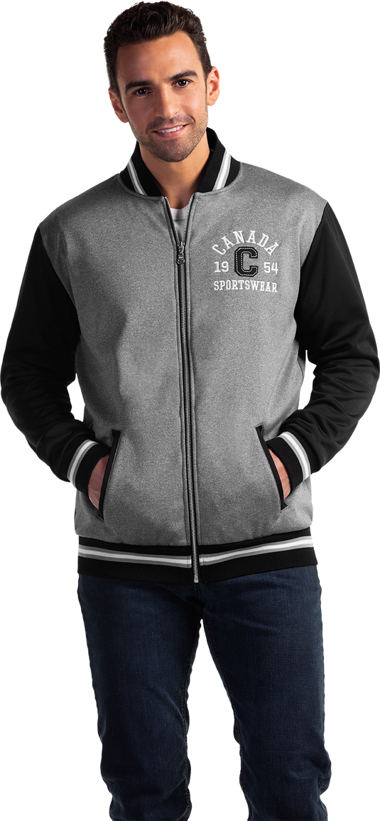 JK655 Custom Men's Varsity Fleece Jacket