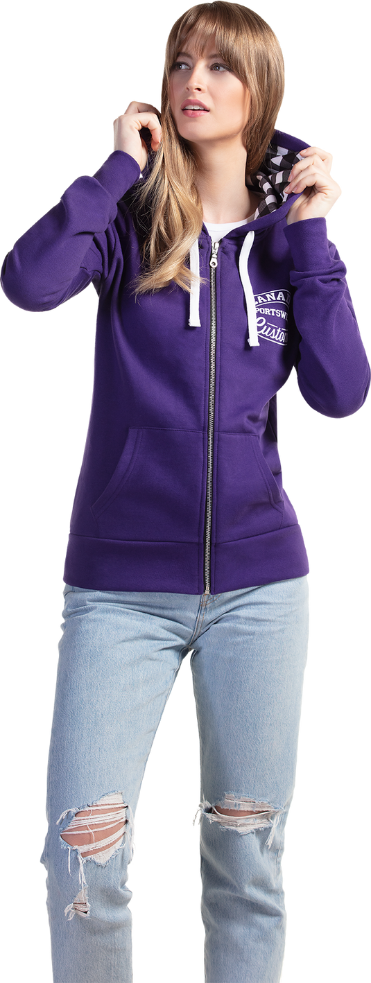 JK657 Custom Ladies 80/20 Full Zip Fleece Hoodie