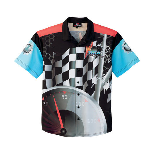ST75 - Chemise boutonné à manches courtes Polyester anti-humidité à 100%.