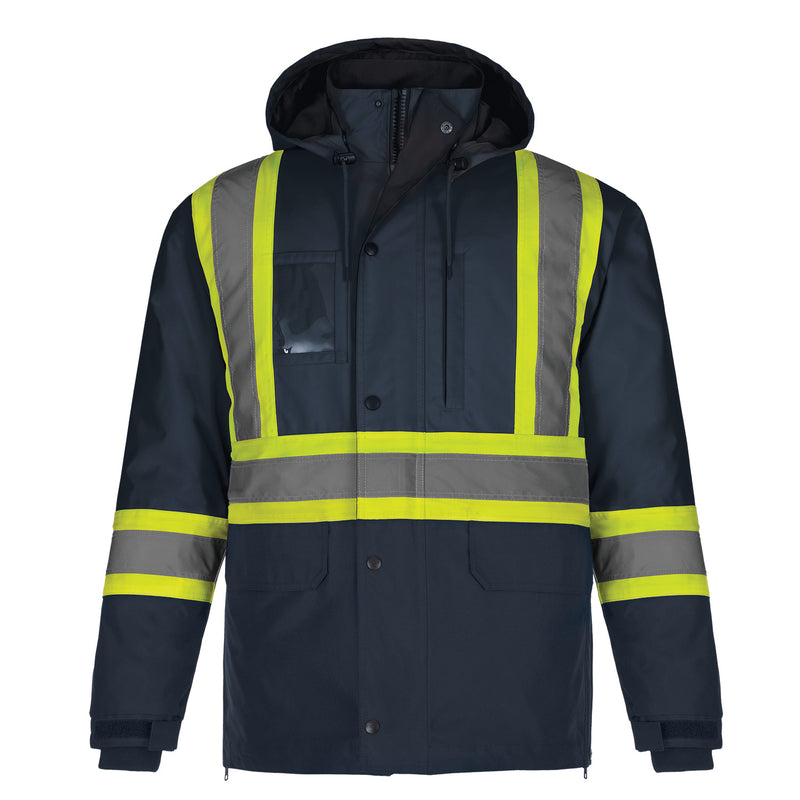 Chargez l'image dans la visionneuse de la galerie, L01275 - Kenworth - Parka 5en1 Haute Visibilité avec Capuchon Amovible

