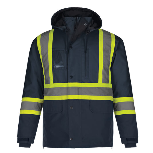 L01275 - Kenworth - Parka 5en1 Haute Visibilité avec Capuchon Amovible