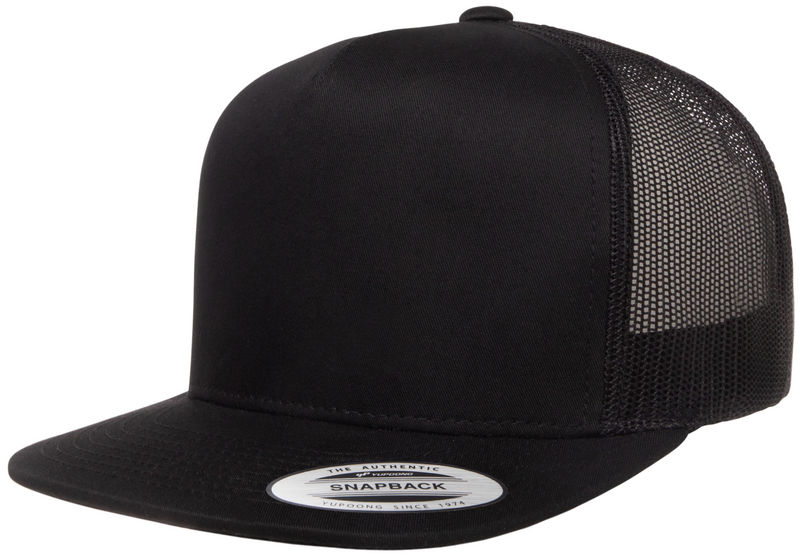 Load image into Gallery viewer, F06006 - YP Classics 5 Panel Flat Peak Snap Back Trucker Cap
