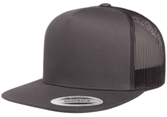 F06006 - YP Classics 5 Panel Flat Peak Snap Back Trucker Cap