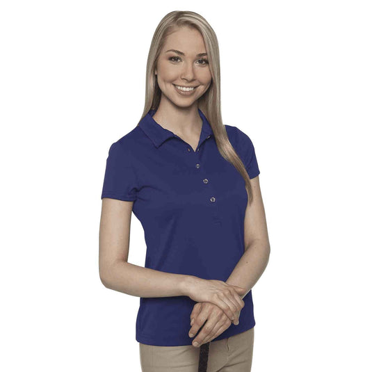 GS175 - Custom Solid polo shirt with self collar & 5 button placket (ladies')