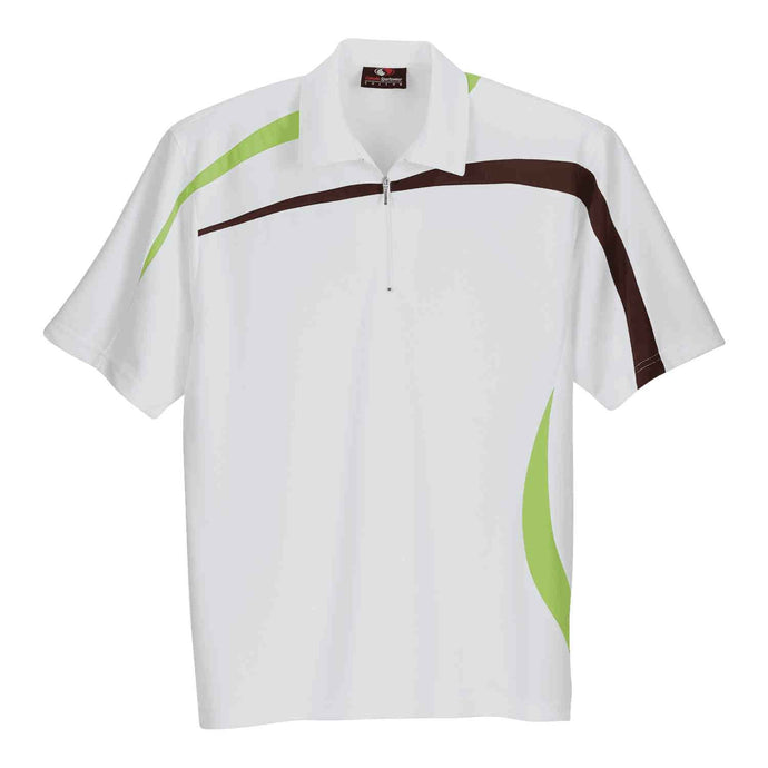 GS219 - Custom Three-toned polo shirt with self collar & 1/4 zip placket