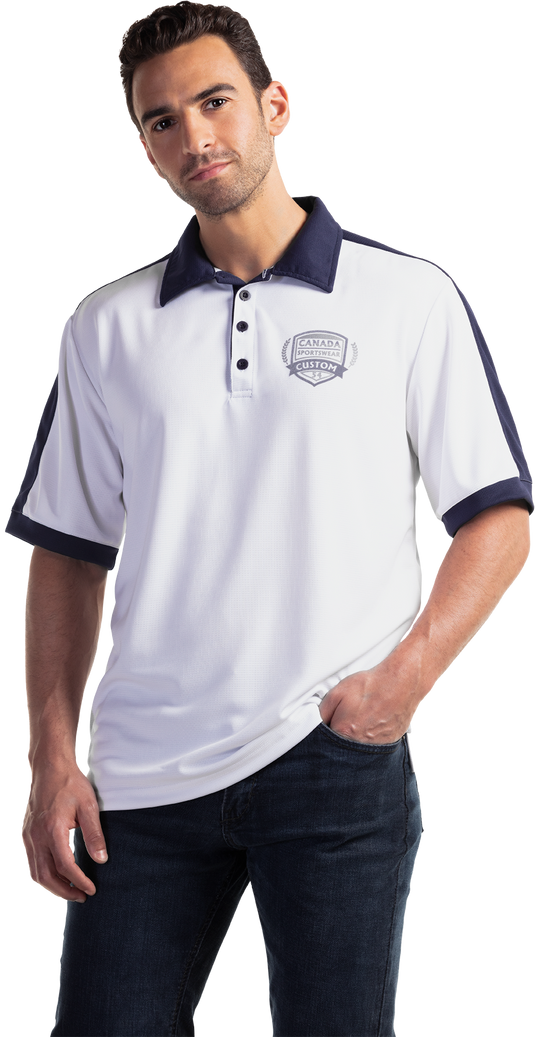 GS323 - Custom Two-toned polo shirt with self collar