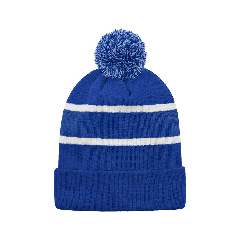 Chargez l'image dans la visionneuse de la galerie, H08080 - Hat Trick - Striped Knit Cuff Toque with Pom-Pom
