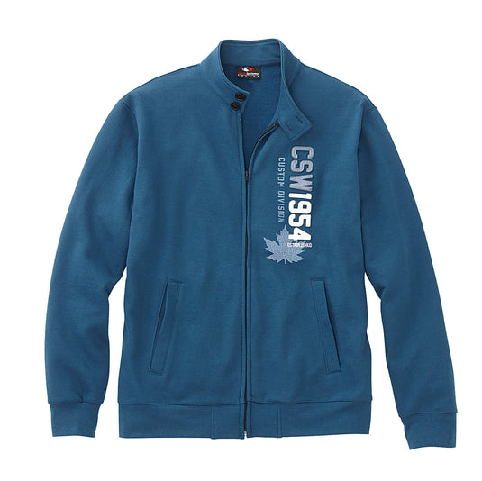 JK546 - Custom Unlined full zip fleece jacket with button collar