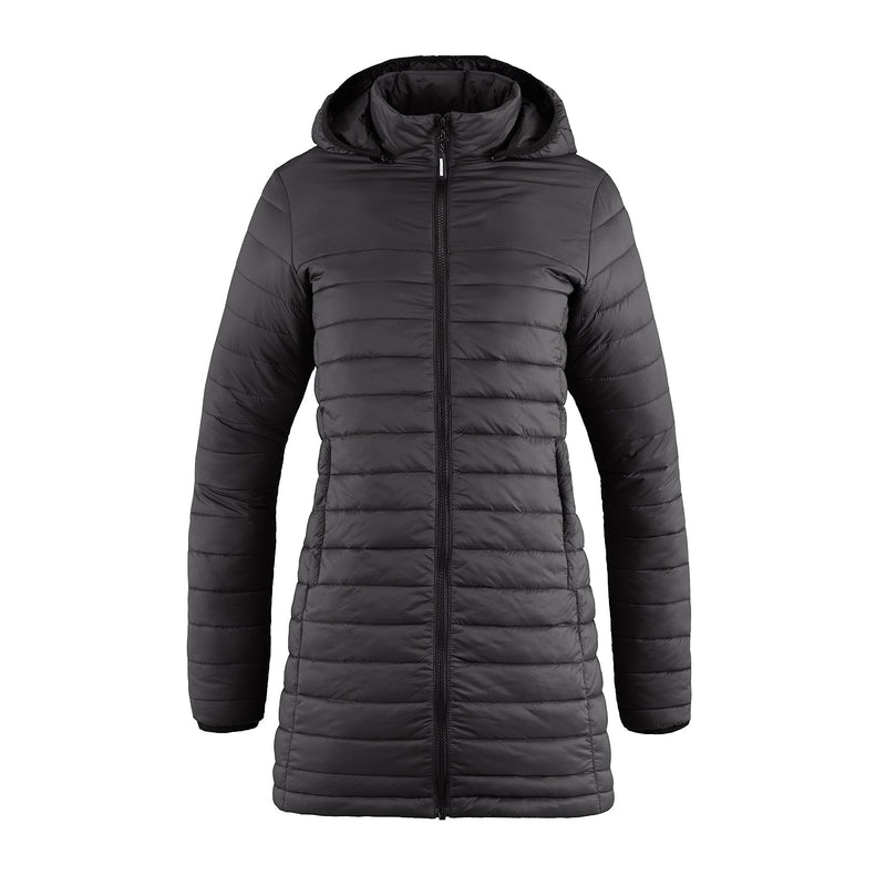Load image into Gallery viewer, L00903 - Glacier Bay - Ladies Full Length Puffy Jacket w/ Detachable Hood
