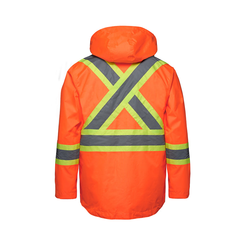 Load image into Gallery viewer, L01205 - STORM - Full Length HI-VIZ Raincoat with Detachable Hood
