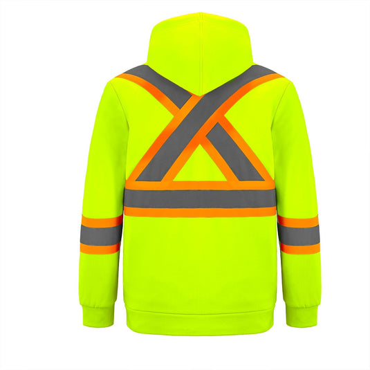 L01380 - Infinity - Hi-Vis Full Zip Hooded Sweatshirt w/ Detachable Hood