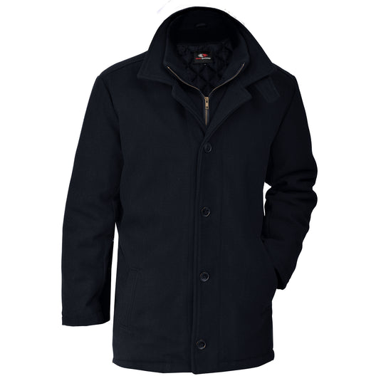 L00329 - Bayside - Men's Melton Insulated Peacoat