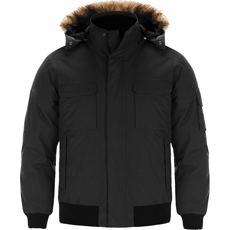 Load image into Gallery viewer, L06075 - Intense - Men&#39;s Cold Weather Bomber Jacket w/ Detachable Hood
