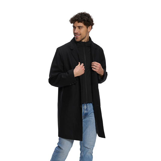 L06090 - Regent - Melton Coat with Removable Collar