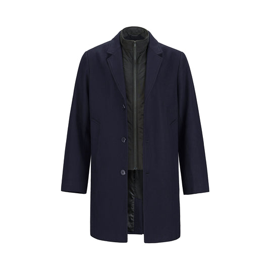L06090 - Regent - Melton Coat with Removable Collar