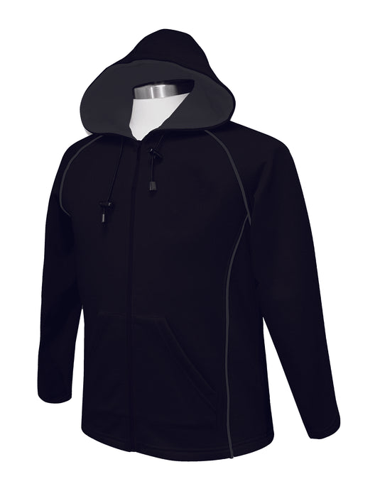 PO121 - Custom Full zip hoody with contrast piping & hood lining