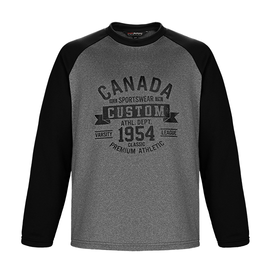 PO214 - Custom Two-toned crew neck pullover with raglan sleeve