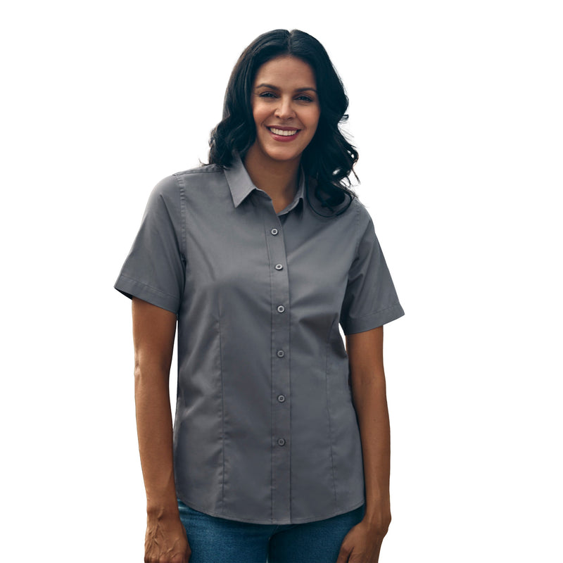 Load image into Gallery viewer, S04606 - ASHTON - Poly Cotton Twill Short Sleeve Easy-Care Shirt pour Femmes
