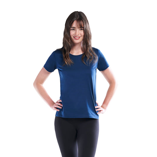 S05501 - Harmony - T-Shirt pour Femmes en Coton Biologique avec Encoloure Dégagée