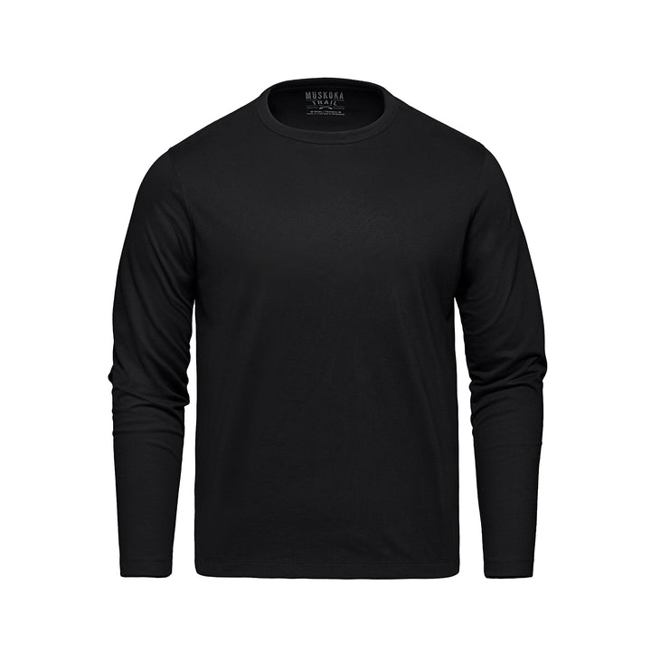 Cotton-Poly Long Sleeve Crewneck T-Shirt