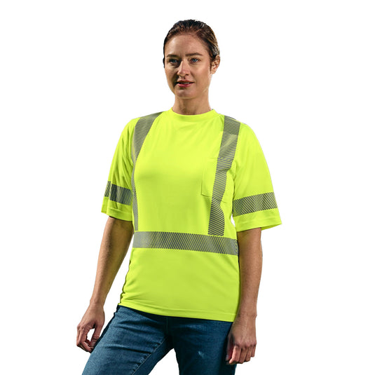 S05980 - LUMEN - Hi-VIS T-shirt with Segmented Stripes