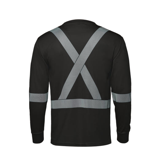 S05982 - VOLT - Long Sleeve Hi-VIS T-Shirt with Segmented Stripes