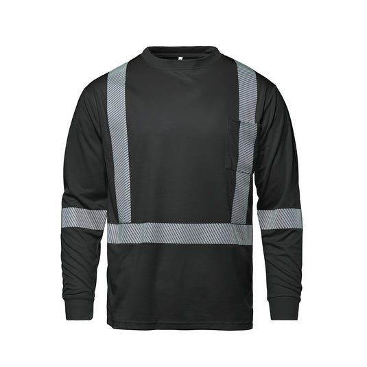 S05982 - VOLT - Long Sleeve Hi-VIS T-Shirt with Segmented Stripes