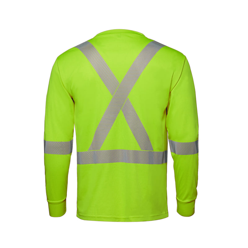 Load image into Gallery viewer, S05982 - VOLT - Long Sleeve Hi-VIS T-Shirt with Segmented Stripes
