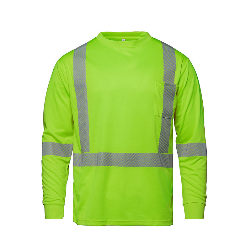 Load image into Gallery viewer, S05982 - VOLT - Long Sleeve Hi-VIS T-Shirt with Segmented Stripes
