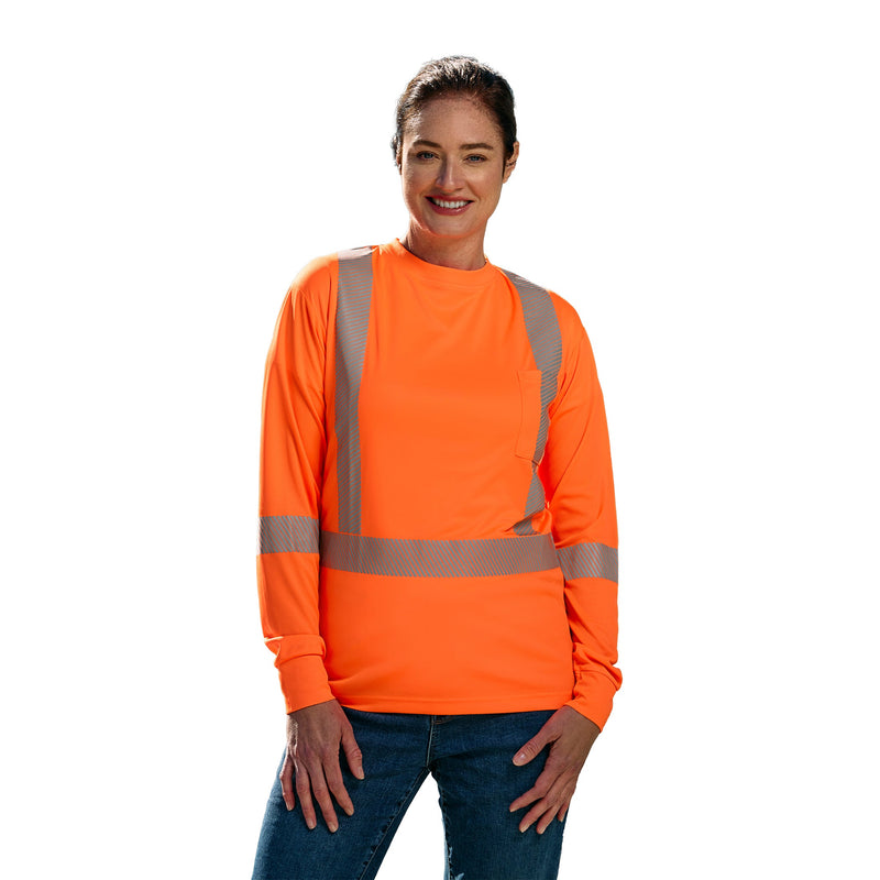 Load image into Gallery viewer, S05982 - VOLT - Long Sleeve Hi-VIS T-Shirt with Segmented Stripes
