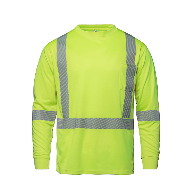 Load image into Gallery viewer, S05982 - VOLT - Long Sleeve Hi-VIS T-Shirt with Segmented Stripes
