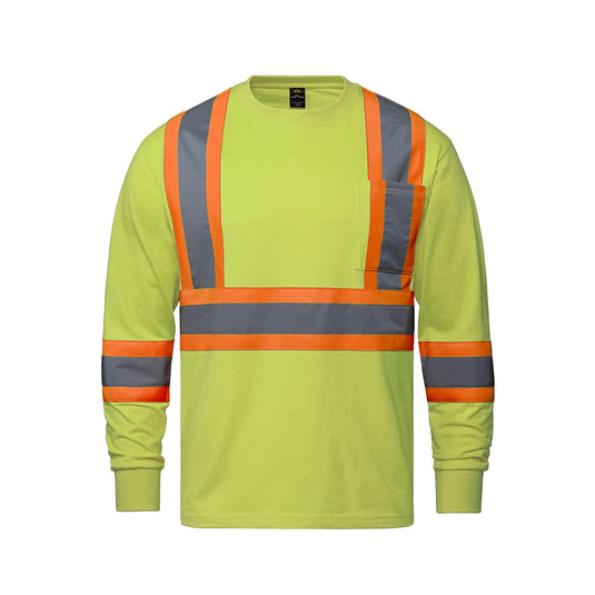 S05995 - Paramount - Cotton Long Sleeve Hi-Vis T-Shirt