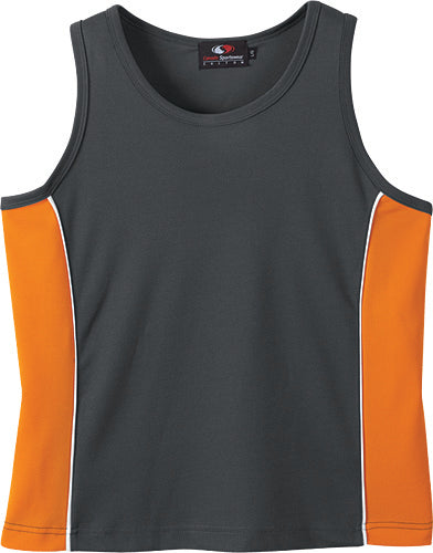TK22 - Custom Two-toned tank top with piping detail