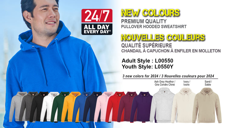 L00550 - Oversizes - Vault - Adult Pullover Hooded Sweatshirt