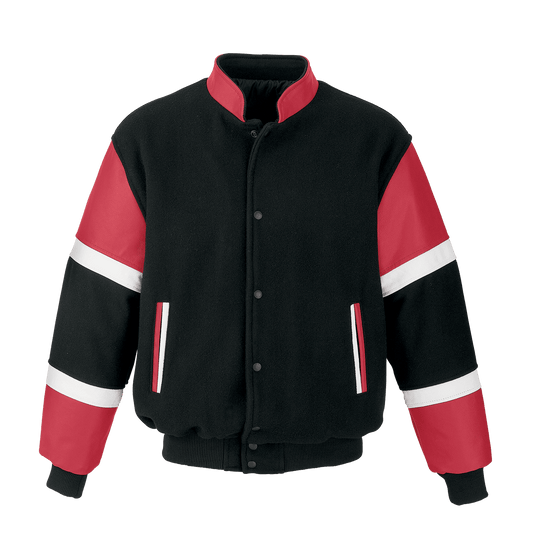 JK325 - Custom Melton and Leather Varsity Jacket